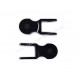 Удлинитель заднего амортизатора, к-т 2 шт.: 45mm, черный - AM (Запчасти Китайский скутер)