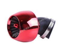 Фильтр нулевой "Турбина" красный Ø28mm 45° - AM (Запчасти Китайский скутер)