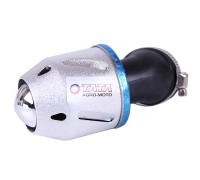 Фильтр нулевой "Пуля" серебро Ø35mm 45° - АМ (Запчасти Китайский скутер)