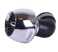 Фильтр нулевой "Turbo" чёрный хром Ø42mm 90° (125-150сс) - АМ (Запчасти Китайский скутер)