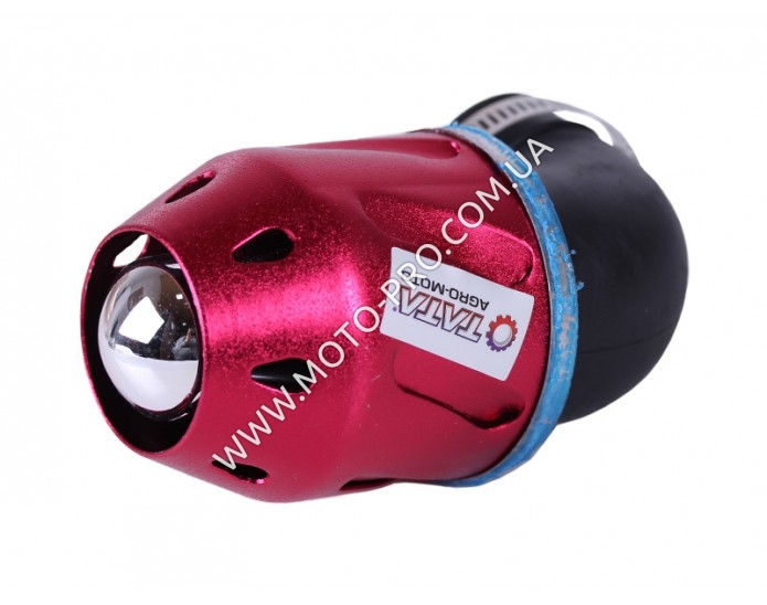 Фільтр нульовий "Куля" червоний Ø42mm 90° (125-150сс) - АМ (Запчастини Китайський скутер)