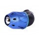 Фильтр нулевой "Пуля" синий Ø42mm 90° (125-150сс) - АМ (Запчасти Китайский скутер)