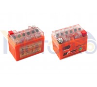 Аккумулятор (АКБ) 12V 4А гелевый (112x68x85, оранжевый, mod:YTX4L-BS) OUTDO (A-809)