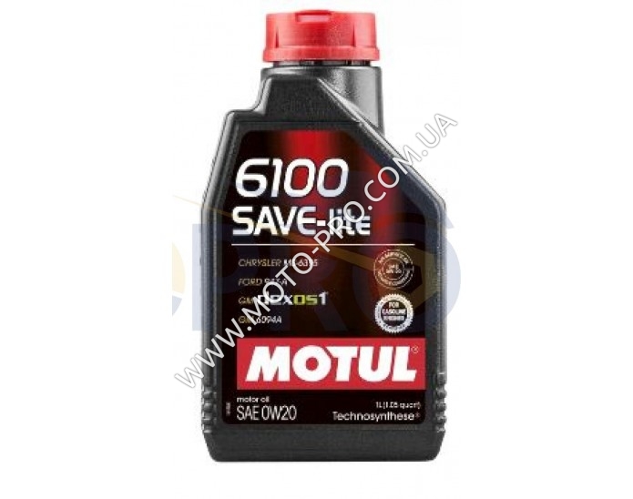 Олія автомобільна, 1л (синтетика, 0W-20, 6100 SAVE-LITE) MOTUL (#108002)