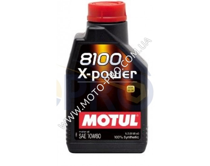 Олія автомобільна, 1л (синтетика, 10W-60, 8100 X-POWER) MOTUL (#106142)
