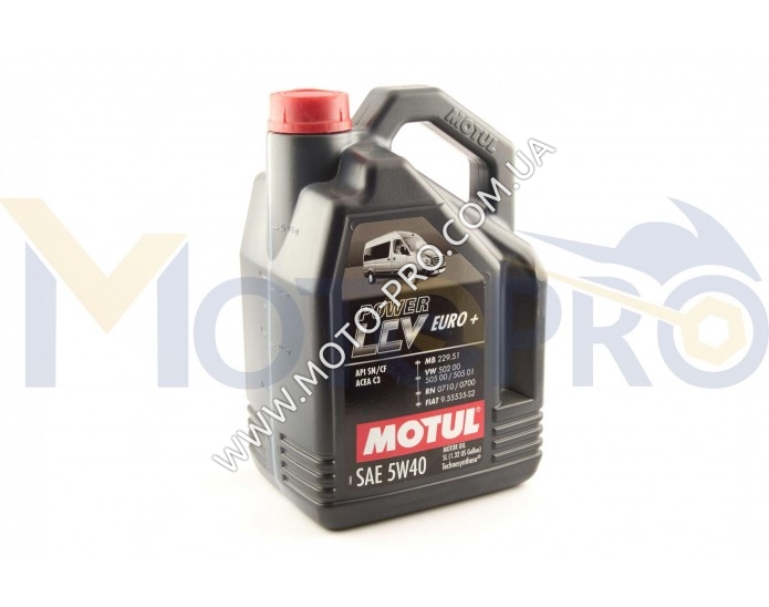 Масло автомобильное, 5л   (полусинтетика, 5W-40, POWER LCV EURO+, ACEA C3, API SN / CF)   MOTUL   (#106132)