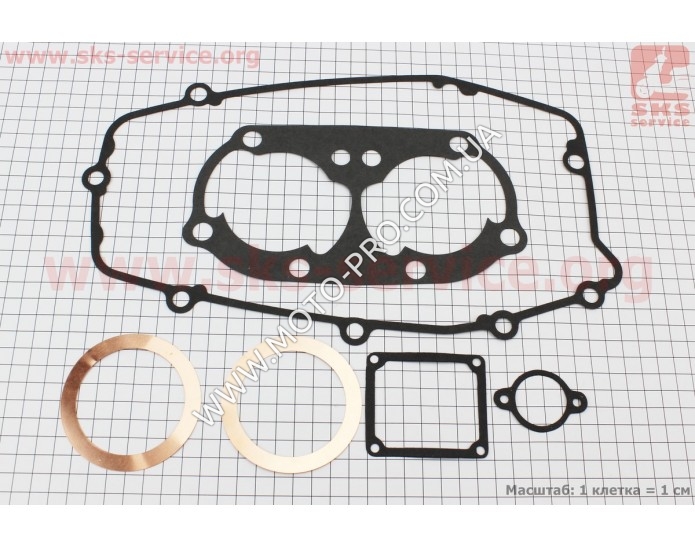 Прокладки двигателя 12V к-кт 5шт, бумага+медь
