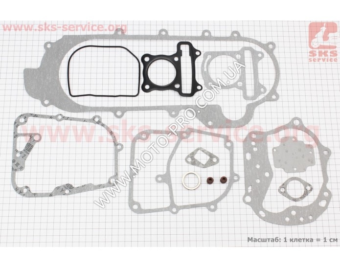 Прокладки двигателя к-кт 47мм-80cc (длинный вариатор) (309671)