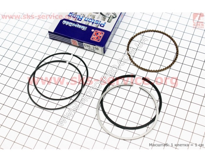 Кольца поршневые 150сс 57,4мм STD синяя коробка