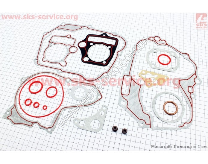 Прокладки двигателя к-кт 110cc "красная нить" (318571)