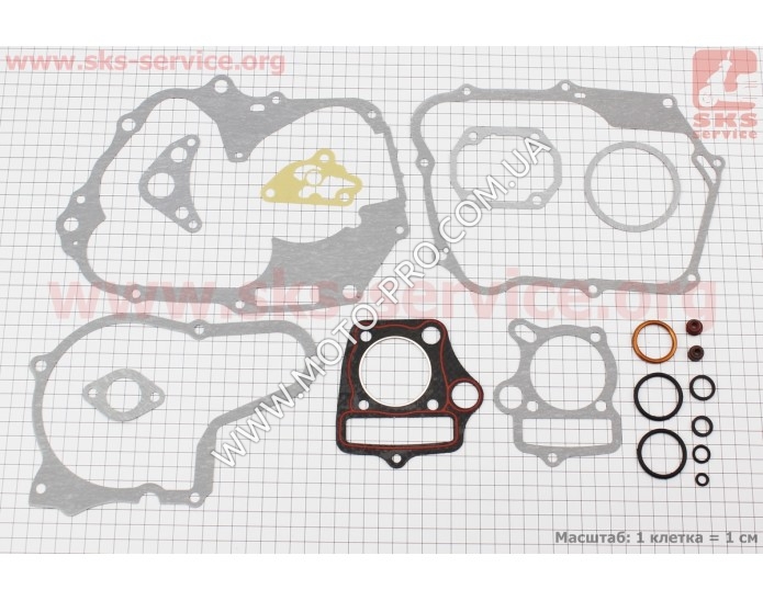 Прокладки двигателя к-кт 70cc + манжеты (318203)