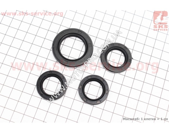 Сальник двигуна к-кт 4шт (19,8*30*5-2шт; 27*42*7; 20*32*6) (310156)