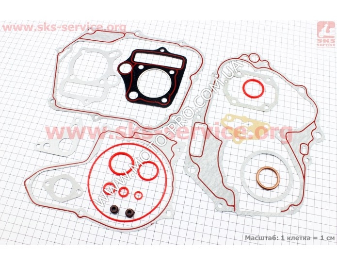 Прокладки двигуна до-кт 70cc "червона нитка" (318570)