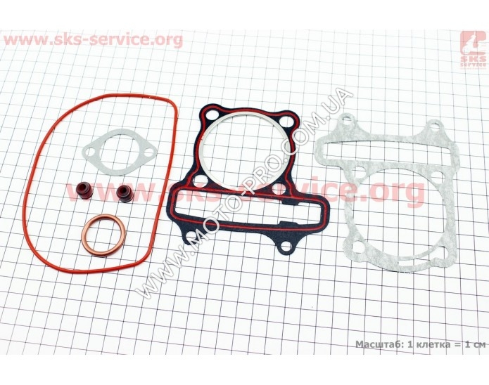 Прокладки поршневий к-кт 150cc "червона нитка" (310289)