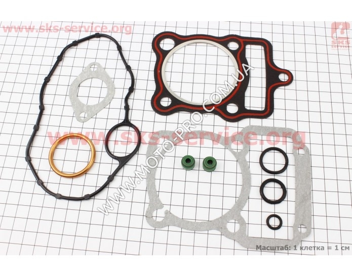 Прокладки поршневий к-кт 150сс-62mm "червона нитка" (326171)