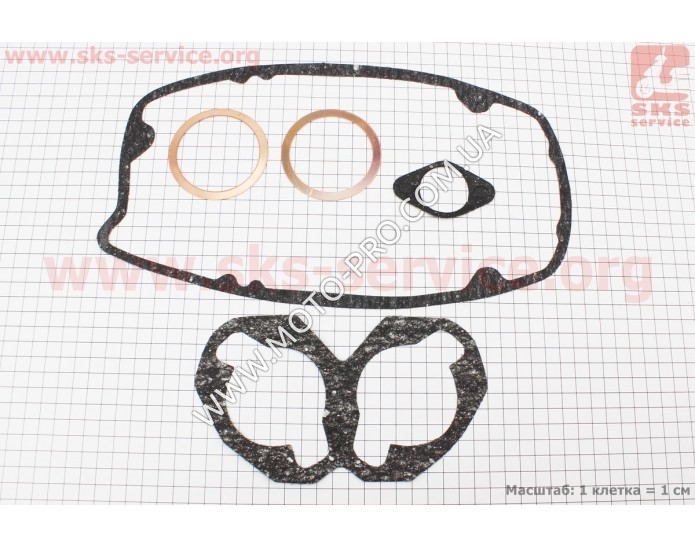 Прокладки двигателя 6V к-кт 6шт, паронит+медь (343219)