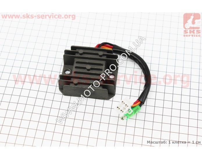 Реле-регулятор напруги 5 проводів - "4+1" (роз'єм малий "мама") (310240)