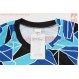 Футболка (Джерси) для мужчин M - (Polyester 80% / Spandex 20%), короткие рукава, свободный крой, бело-сине-черная, НЕ оригинал