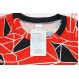 Футболка (Джерсі) для чоловіків M - (Polyester 100%), короткі рукави, вільний крій, біло-червоно-чорна, НЕ оригінал