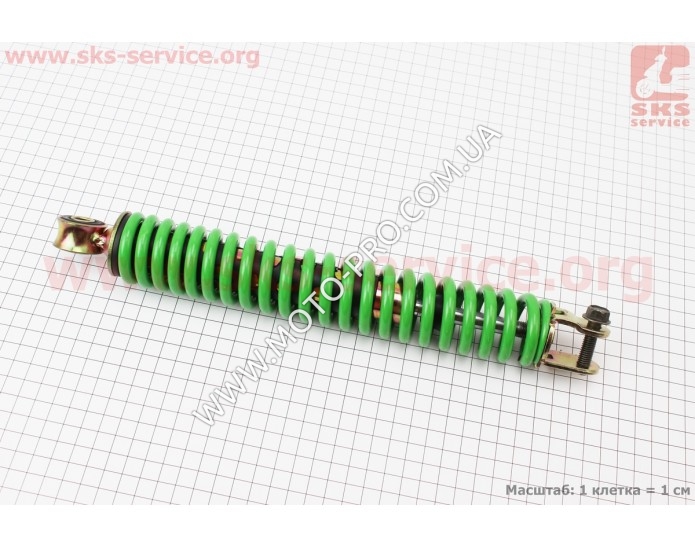 Амортизатор задний GY6/Honda - 305мм*d41мм (втулка 10мм / вилка 8мм), зеленый (339834)