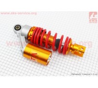 Амортизатор задний GY6/Yamaha - 230мм*d63мм (втулка 10;12мм / вилка 8мм) газовый регулир., красный