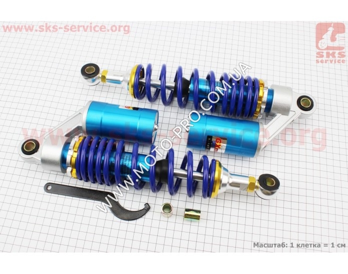 Амортизатор задний газовый к-кт 2шт KJ-3007 310mm, синий