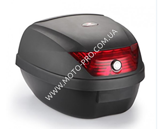 Кофр (багажник) для мотоцикла задній TATA YM-0807 (V-28L) 39.5×39.5×30 чорний з червоним