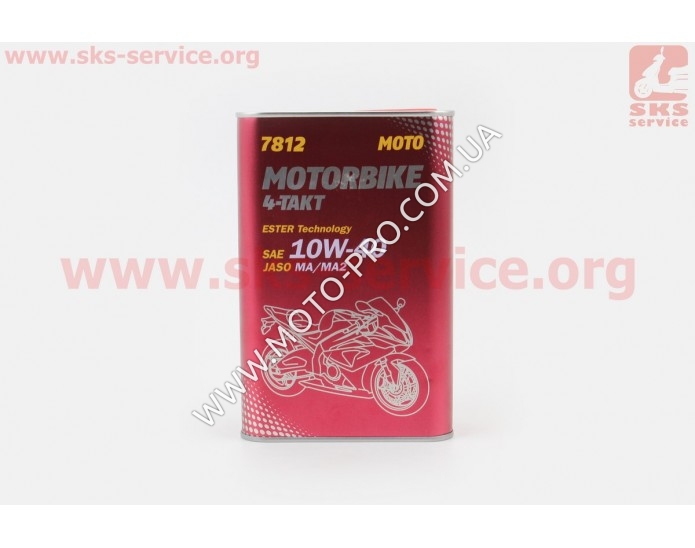 Масло 4T 10W-40 - полусинтетическое мотоциклетное "MOTORBIKE", 1L