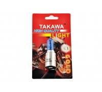 Лампа BA20D (2 вуса) 12V 35W/35W (супер біла, висока) (блістер) TAKAWA