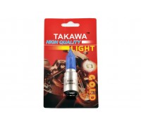 Лампа BA20D (2 вуса) 12V 35W/35W (супер біла, висока, конусна) (блістер) TAKAWA