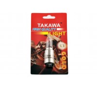 Лампа BA20D (2 уса) 12V 35W/35W (белая, высокая, конусная) (блистер) TAKAWA