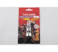 Лампа BA20D (2 уса) 12V 18W/18W (белая) (блистер) TAKAWA (mod:A)