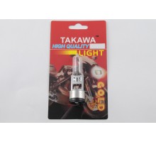Лампа BA20D (2 вуса) 12V 18W/18W (біла) (блістер) TAKAW...