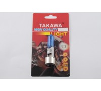 Лампа BA20D (2 вуса) 12V 35W/35W (супер біла) (блістер) TAKAWA (mod:A)