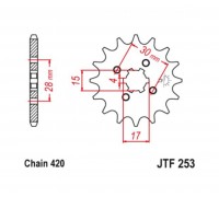 Звезда трансмиссии (передняя) Delta 420-15T JT SPROCKET #JTF253.15