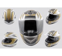 Шлем-интеграл (mod:368) (size:L, бело-золотой) LS-2