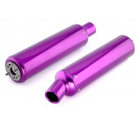 Глушитель (тюнинг) 360*130mm (нержавейка, овал, фиолетовый, прямоток) 118