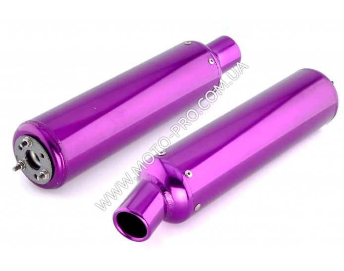 Глушник (тюнінг) 360*130mm (нержавіюча сталь, овал, фіолетовий, прямоток) 118