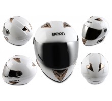 Шлем-интеграл (mod:B-500) (size:L, белый, зеркальный ви...