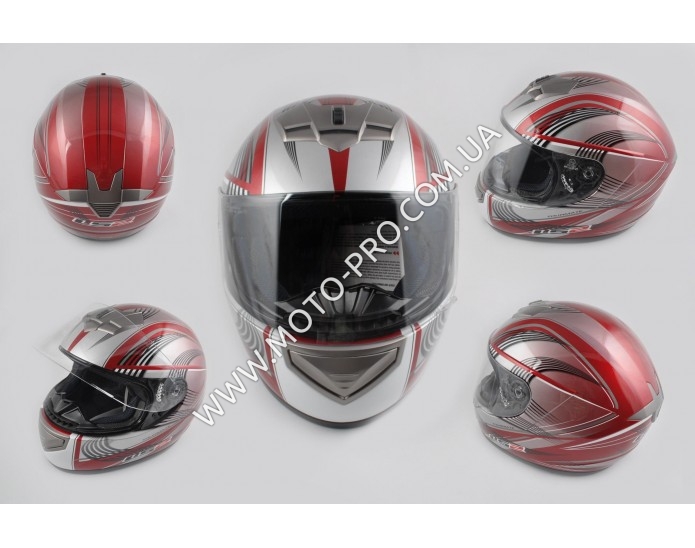 Шлем-интеграл (mod:368) (size:L, красно-серый) LS-2