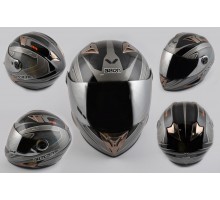 Шлем-интеграл (mod:B-500) (size:XL, черный, зеркальный ...