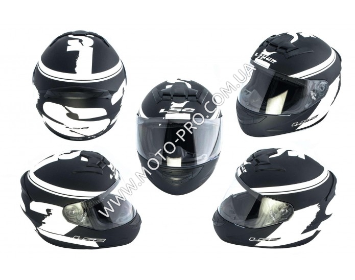 Шлем-интеграл (mod:FF352) (size:XXL, черный) LS-2