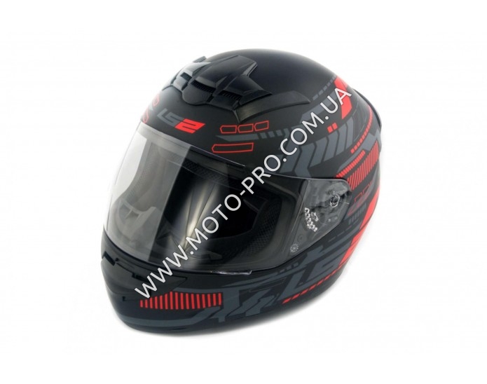 Шлем-интеграл (mod:FF352) (size:XXL, черно-серый, ROOKIE) LS-2