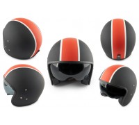 Шлем открытый (mod:062) (size:XL, черно-красный матовый, солнцезащитные очки) LS2