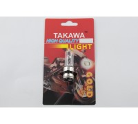 Лампа P15D-25-3 (3 вуса) 12V 35W/35W (біла) (блістер) TAKAWA (mod:A)