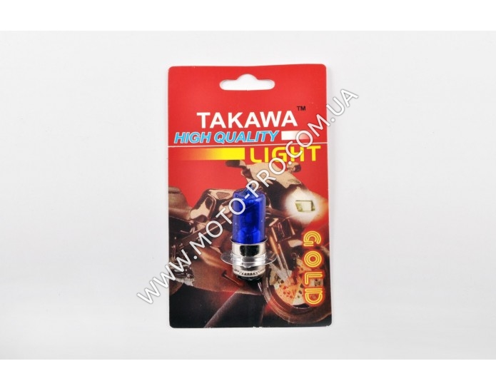 Лампа P15D-25-1 (1 ус) 12V 35W/35W (ультра біла) (блістер) TAKAWA
