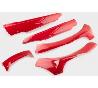 Пластик Zongshen F1, F50 нижний пара (лыжи) (красный) KOMATCU
