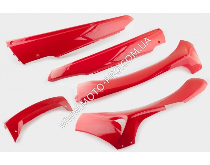 Пластик Zongshen F1, F50 нижня пара (лижі) (червоний) KOMATCU