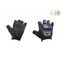 Перчатки без пальцев (mod:MC-24D, size:L, синие, тексти...