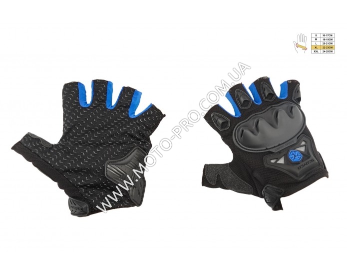 Рукавички без пальців (mod:MC-29D,size:XL, сині) SCOYCO